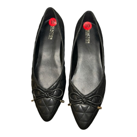 NWT KENNETH COLE Womens Black Casual Slip On Ballet Flat Shoes Sz 10 M - Picture 7 of 10